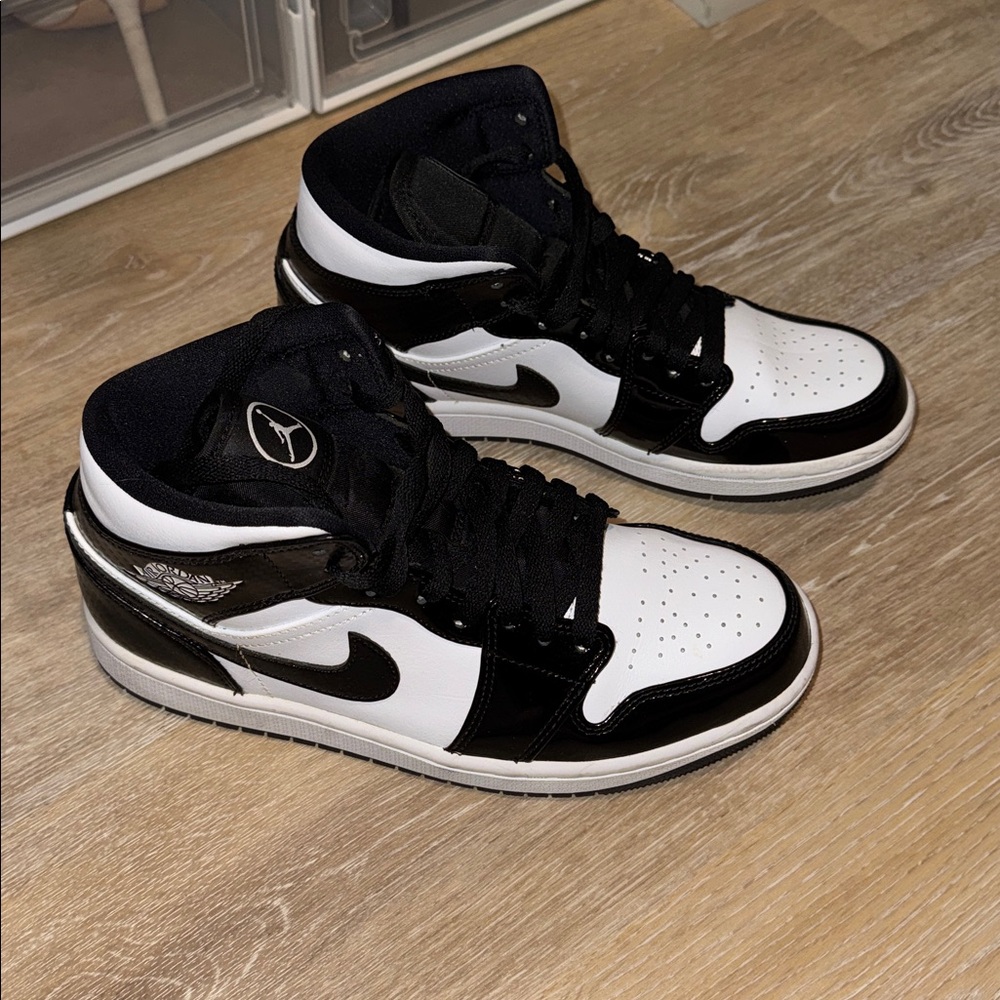 Black and White High-Top Sneakers
